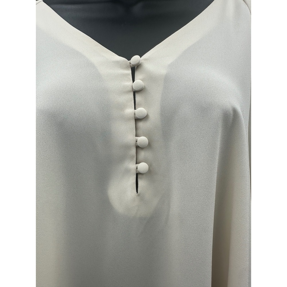 Cato EST 1946 Womens Blouse Size Small V‎ Neck Long Sleeve Button Up Casual - Picture 5 of 11